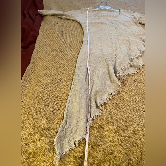 Primitive Tribal Craft raw silk asymmetrical tunic dress - Picture 5 of 6